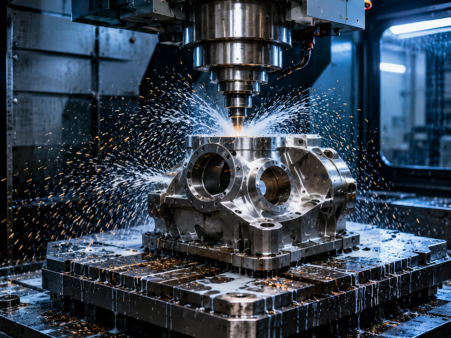 Machining and CNC Operations – precision CNC cutting with coolant